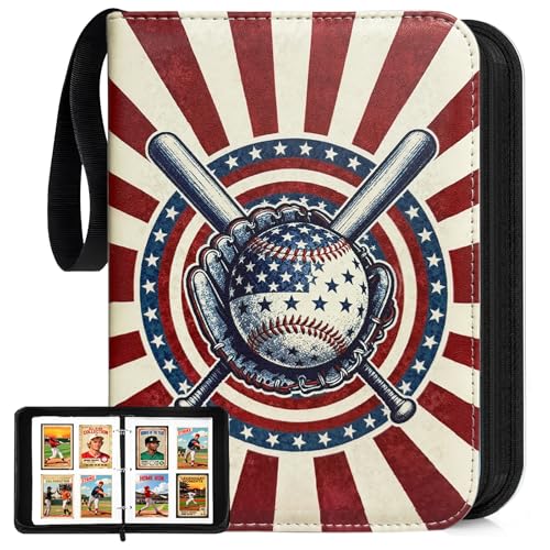 Potenco Baseball Card Binder – 400-Pocket Trading Card Album with Acid-Free Sleeves