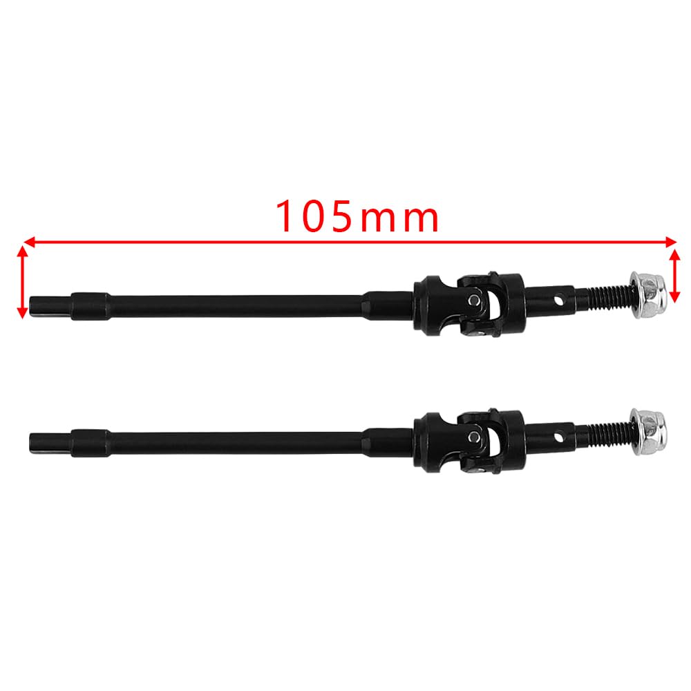 Pothyes Front Axle CVD Drive Shaft for Axial SCX10 1/10 RC Crawler – Hard Steel Upgrade