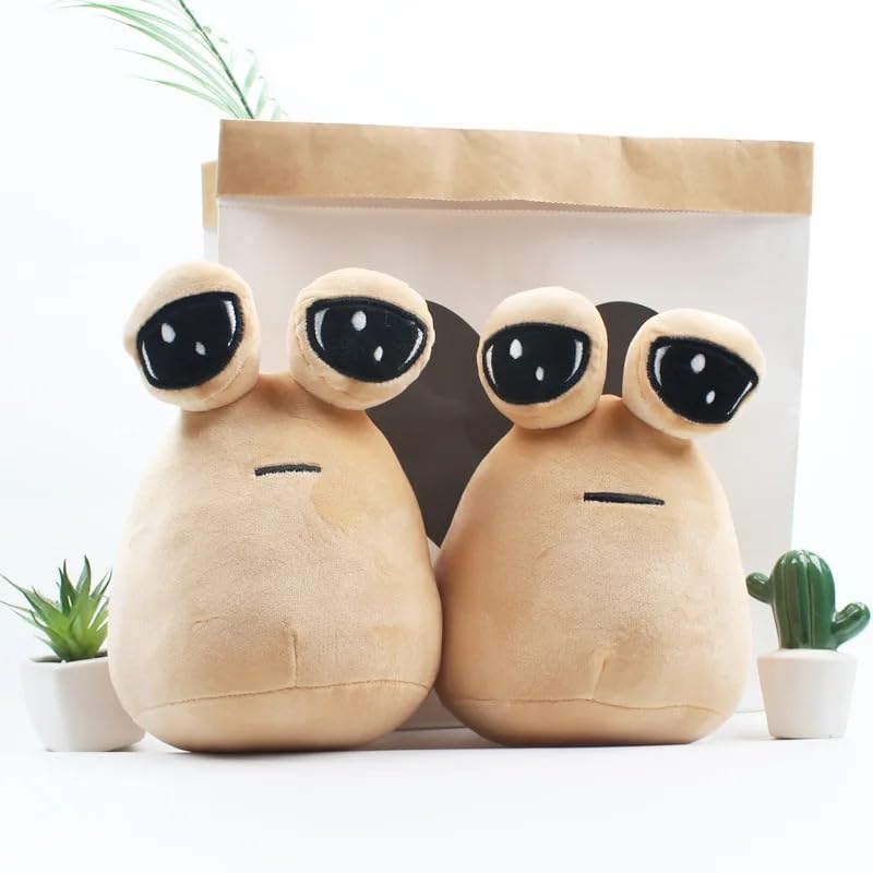 Pou Plush Doll - 5-Inch Squishy Alien Toy with Emotional Expression