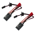 powerday 10A Brushed Motor Speed Controller with Brake – 2 Pack – for RC Cars, Boats, Tanks
