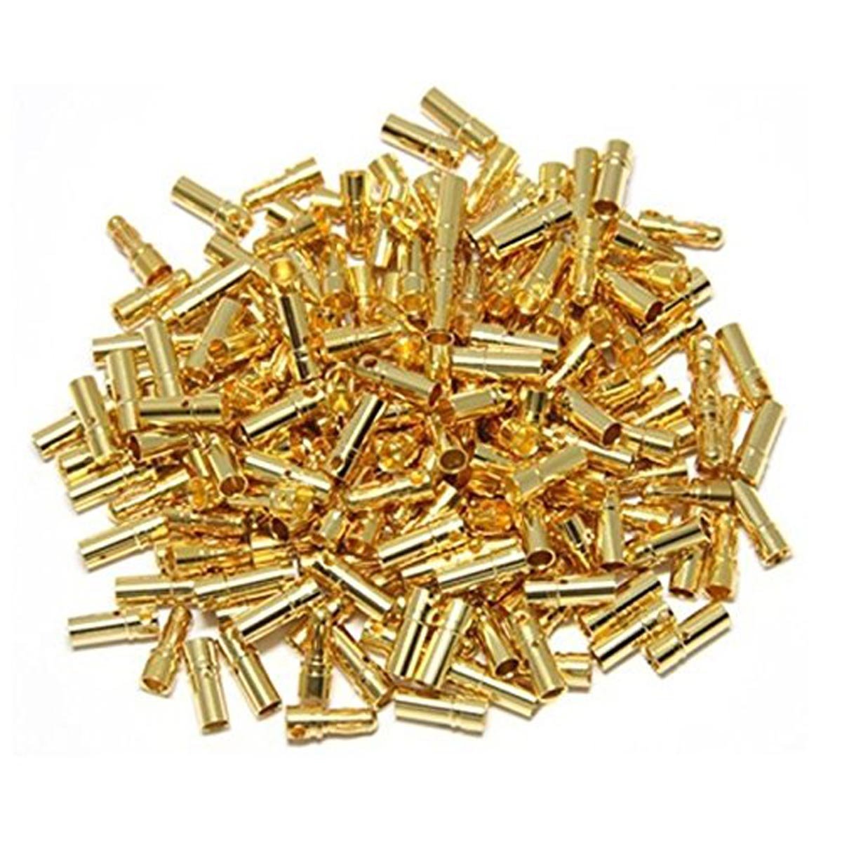powerday 3.5mm Gold Bullet Connector (50 Pairs) - Male & Female Plugs for RC Battery ESC Motor