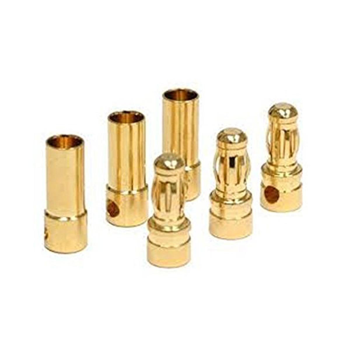 powerday 3.5mm Gold Bullet Connector (50 Pairs) - Male & Female Plugs for RC Battery ESC Motor
