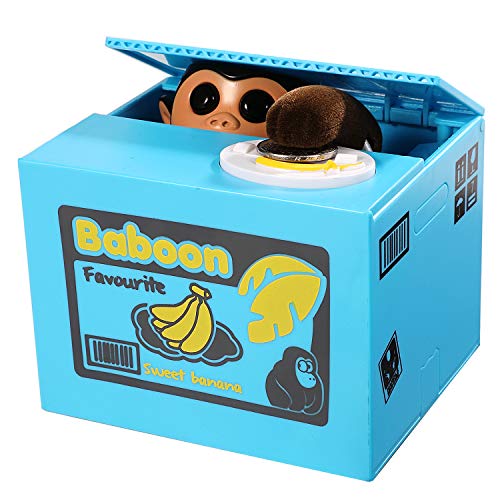 PowerKing Smart Monkey Coin Bank – Interactive Electronic Piggy Bank That Steals Coins with Music
