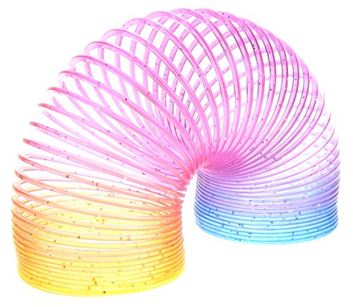 PowerTRC 12-Pack Mini Rainbow Slinky Toys – 2-Inch Spring Coils for Party Favors, Goodie Bags, and Classroom Prizes