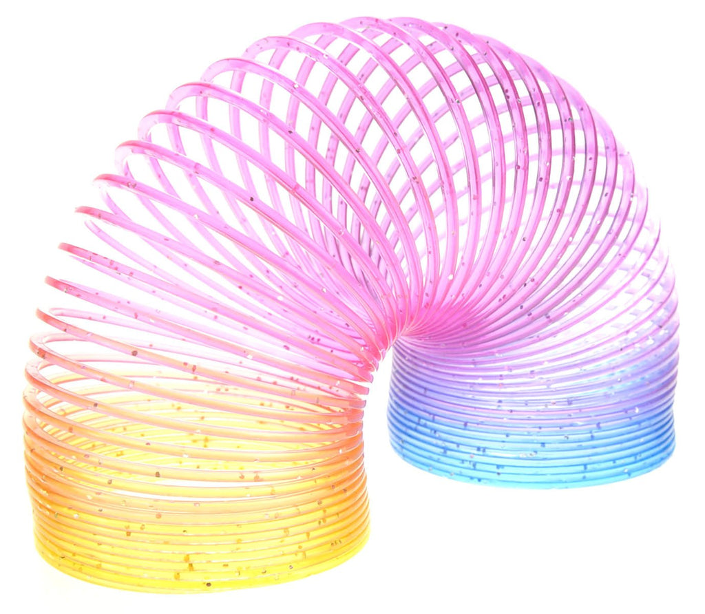 PowerTRC 12-Pack Mini Rainbow Slinky Toys – 2-Inch Spring Coils for Party Favors, Goodie Bags, and Classroom Prizes