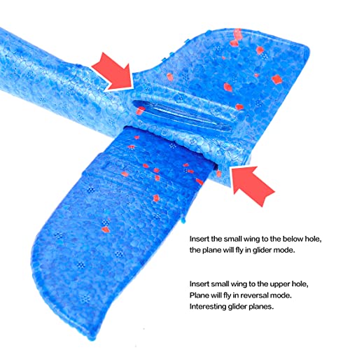 PowerTRC 17.5" Foam Gliding Airplane 2-Pack – Outdoor Toy with Adjustable Tail Modes