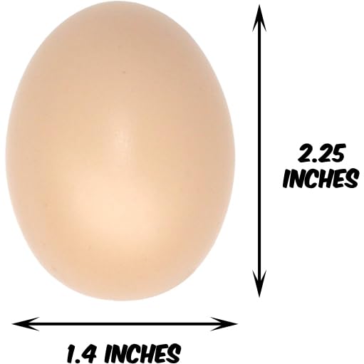 PowerTRC 30-Pack Plastic Pretend Play Eggs – Realistic Toy Chicken Eggs for DIY Easter Decorations and Kitchen Play