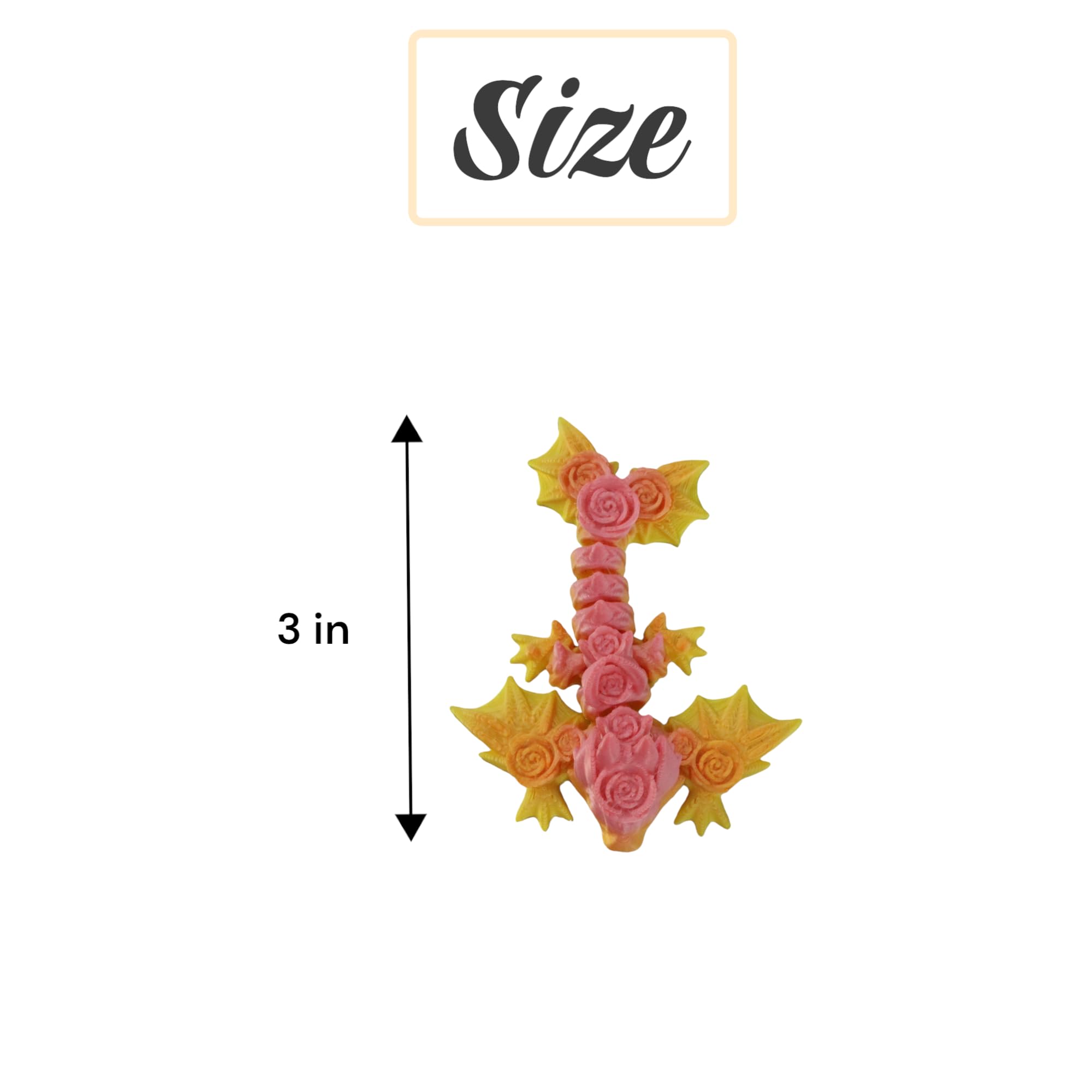 PowerTRC 3D Printed Dragon Baby Wyverns – Set of 10 Articulated Fidget Toys (Rainbow, 3 Inches)