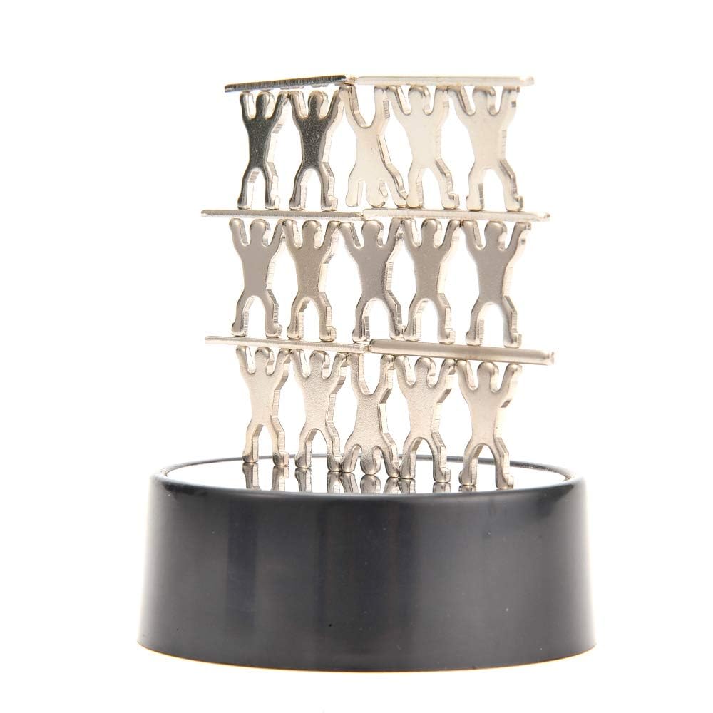 PowerTRC Magnetic Desktop Acrobats Sculpture – Black Metal Stress Relief Office Decor