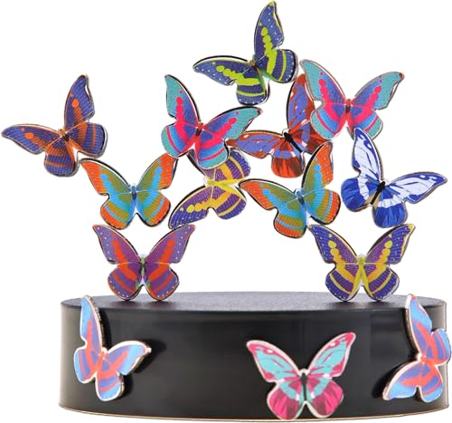 PowerTRC Magnetic Desktop Sculpture (Butterflies) – Mini Desk Art for Stress Relief & Creative Decor
