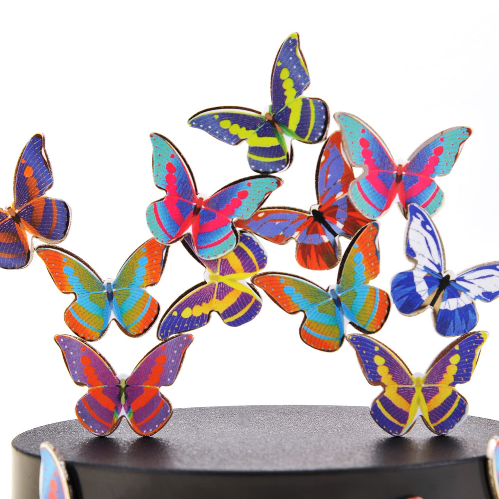 PowerTRC Magnetic Desktop Sculpture (Butterflies) – Mini Desk Art for Stress Relief & Creative Decor