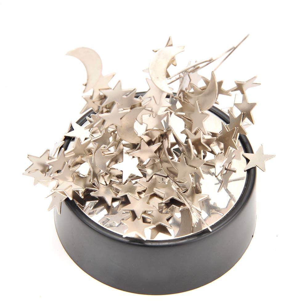 PowerTRC Magnetic Desktop Sculpture – Moons and Stars Mini Metal Desk Art