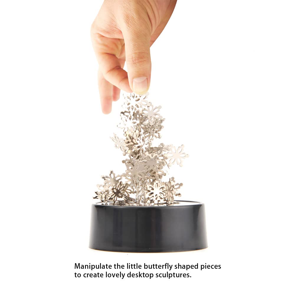 PowerTRC Magnetic Desktop Sculpture – Snowflake Set for Stress Relief and Desk Decor
