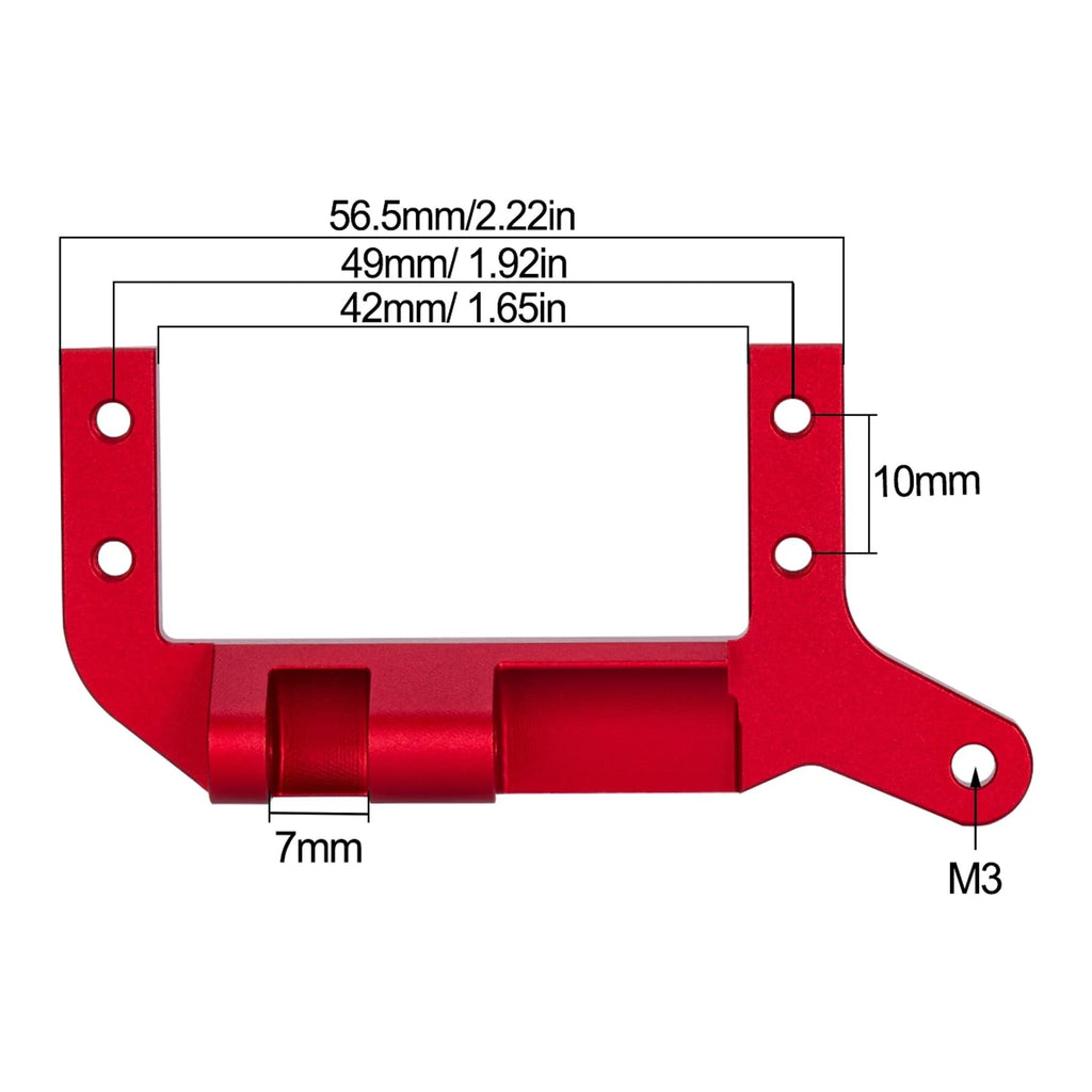 Powmok AMK TRX4 Aluminum Servo Mount - 7075 Alloy, 13g, On-Axle 4-Link Upgrade for 1/10 RC Crawler (Black)