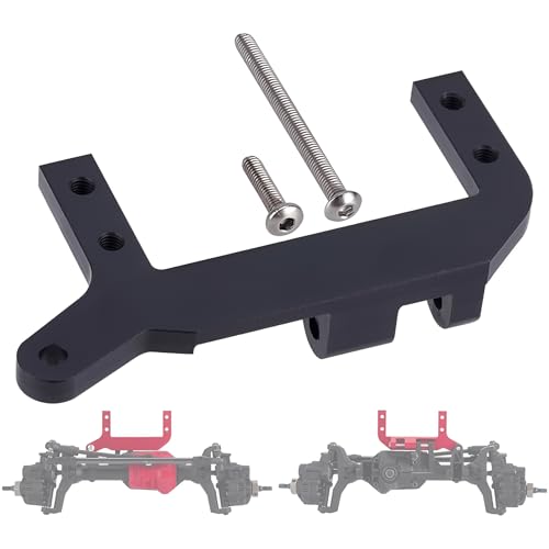 Powmok AMK TRX4 Aluminum Servo Mount - 7075 Alloy, 13g, On-Axle 4-Link Upgrade for 1/10 RC Crawler (Black)