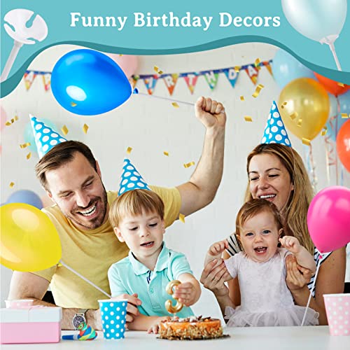 PP OPOUNT 120-Pack Balloon Sticks with Cups - 12.6" Plastic Balloon Holders for Party Decorations (White, Upgraded)