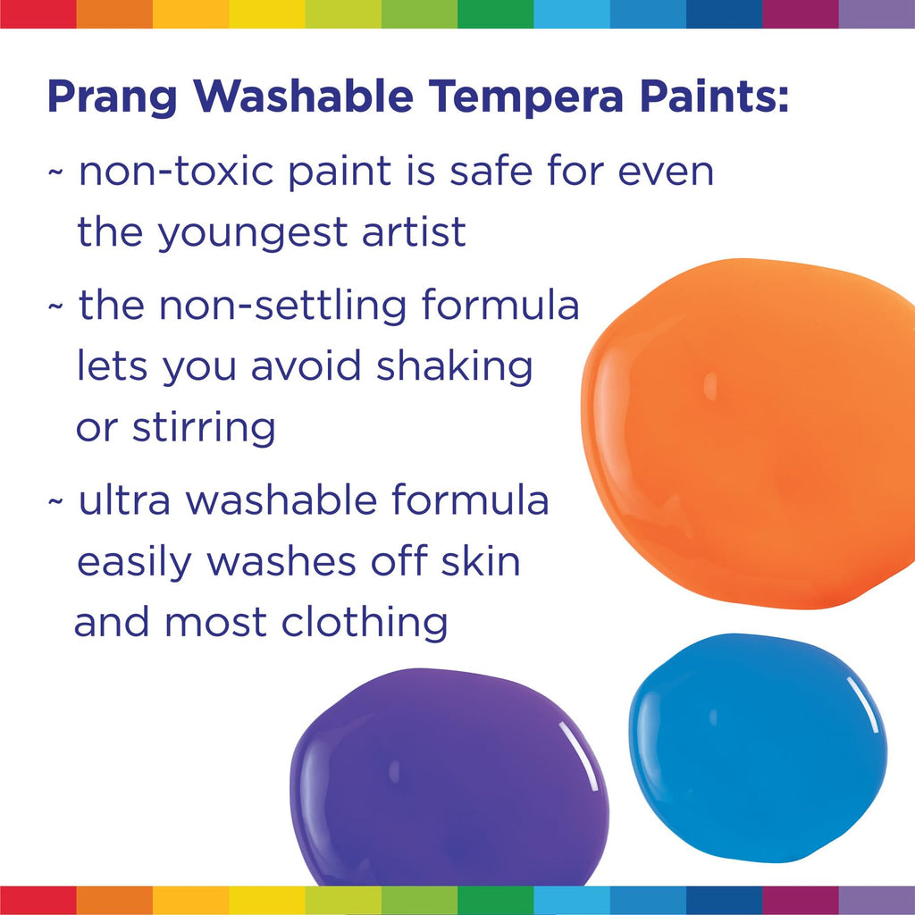 Prang Green Washable Tempera Paint, 16 oz - Non-Toxic, Ready-to-Use for Classroom Art