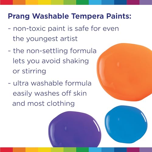 Prang Ready-to-Use Washable Tempera Paint, 32 oz, White (10907) – Non-Toxic, Non-Settling
