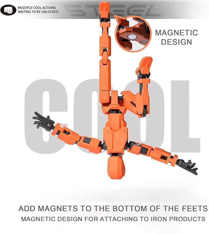 Pre-Assembled Dummy13 Magnetic Action Figure Set – Red and Black (Boxed)