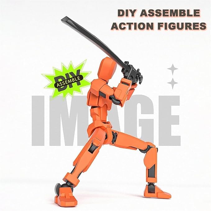 Pre-Assembled Dummy13 Magnetic Action Figure Set – Red and Black (Boxed)