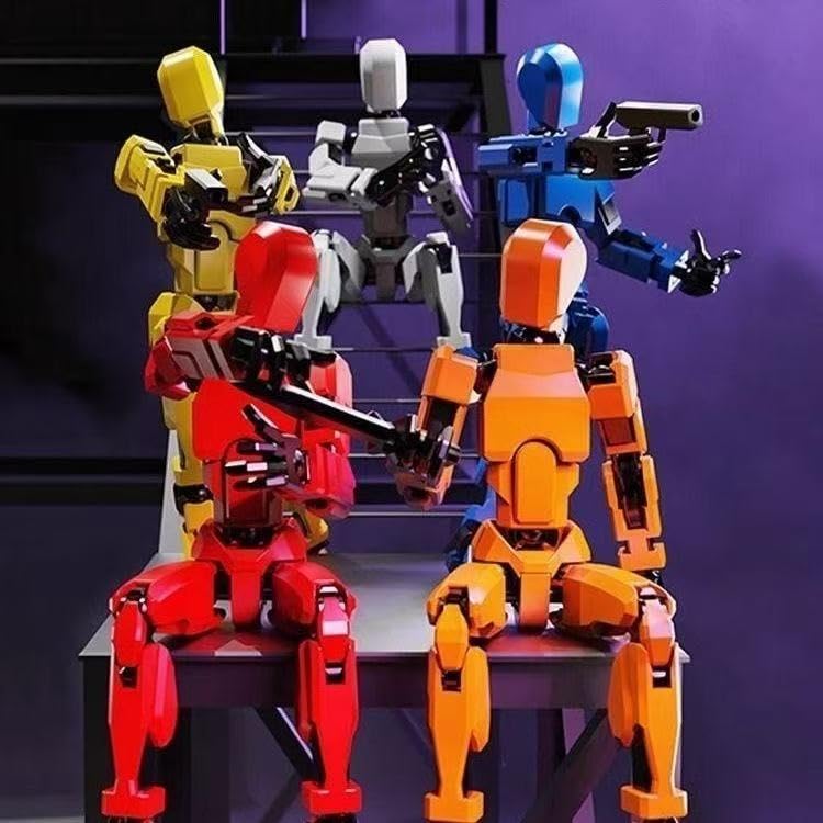 Pre-Assembled Dummy13 Magnetic Action Figure Set – Red and Black (Boxed)
