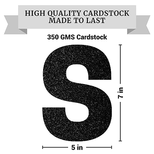 Pre-Strung 'Older Wiser Hotter' Birthday Banner – Black Glitter, No DIY, 8 ft Strands