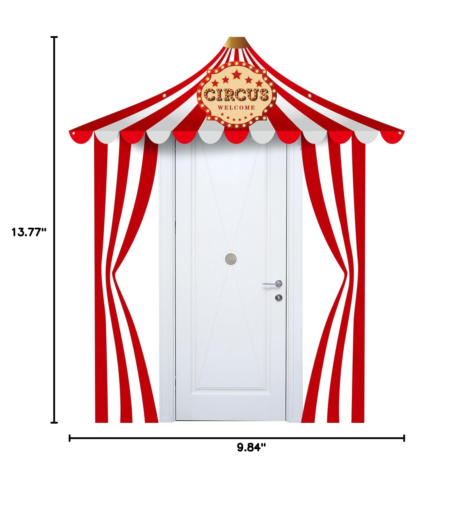 Preboun 3 Pcs Circus Tent Decorations Set - Carnival Party Banner, Striped Pennant, Clown Birthday Decor