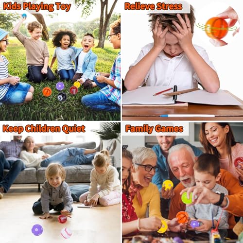 Prefilled Easter Eggs with Sports Ball Spinners – 24 Pack for Easter Basket Stuffers