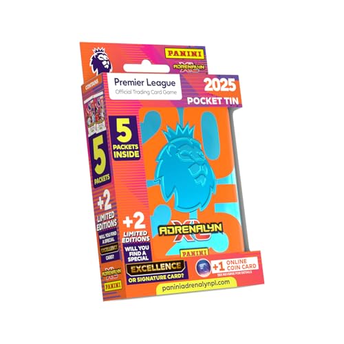 Premier League 2024/25 Adrenalyn XL Pocket Tin – 43 Cards with 2 Limited Editions
