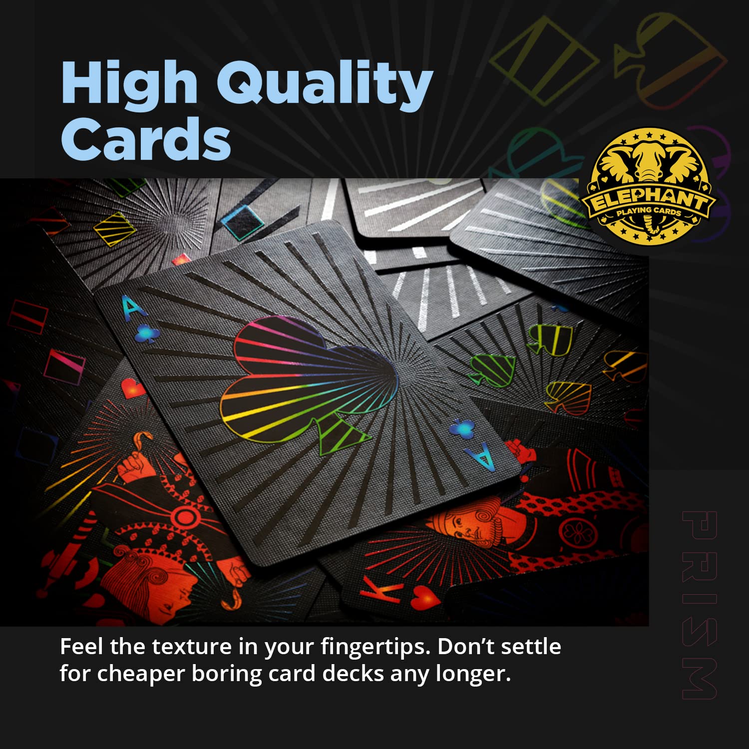 Premium Night Theme Playing Cards with Gloss Ink and Free Card Game eBook