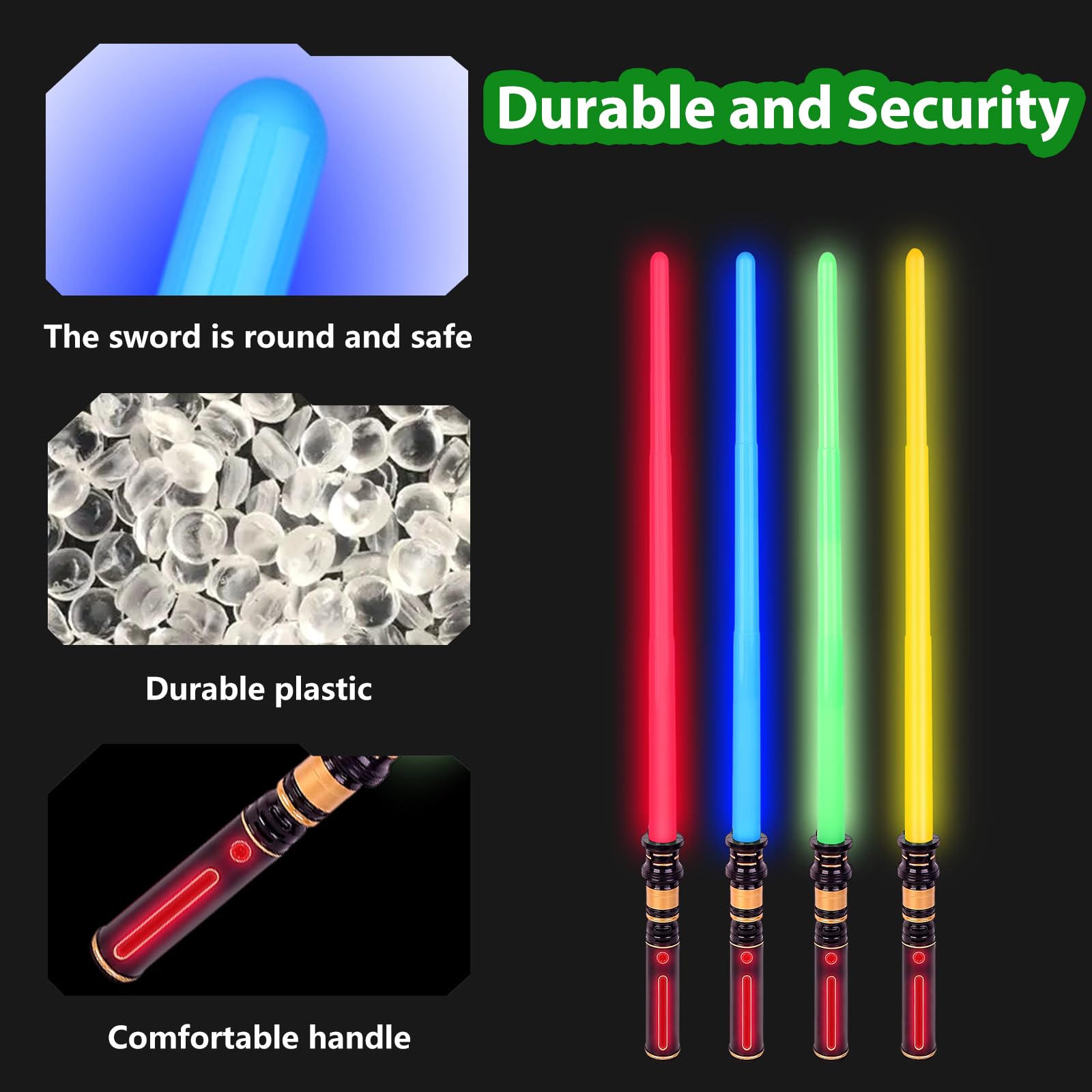 PremToytics Light Up LED Saber – Red, Retractable Blade with FX Sound Effects & Realistic Handle