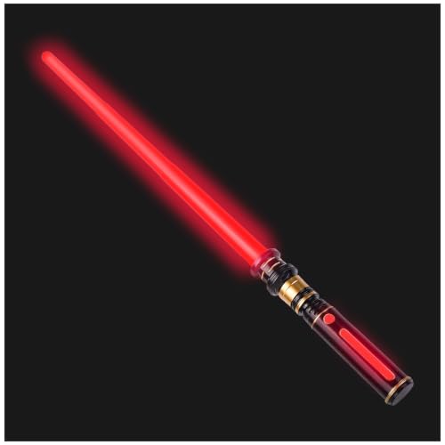 PremToytics Light Up LED Saber – Red, Retractable Blade with FX Sound Effects & Realistic Handle
