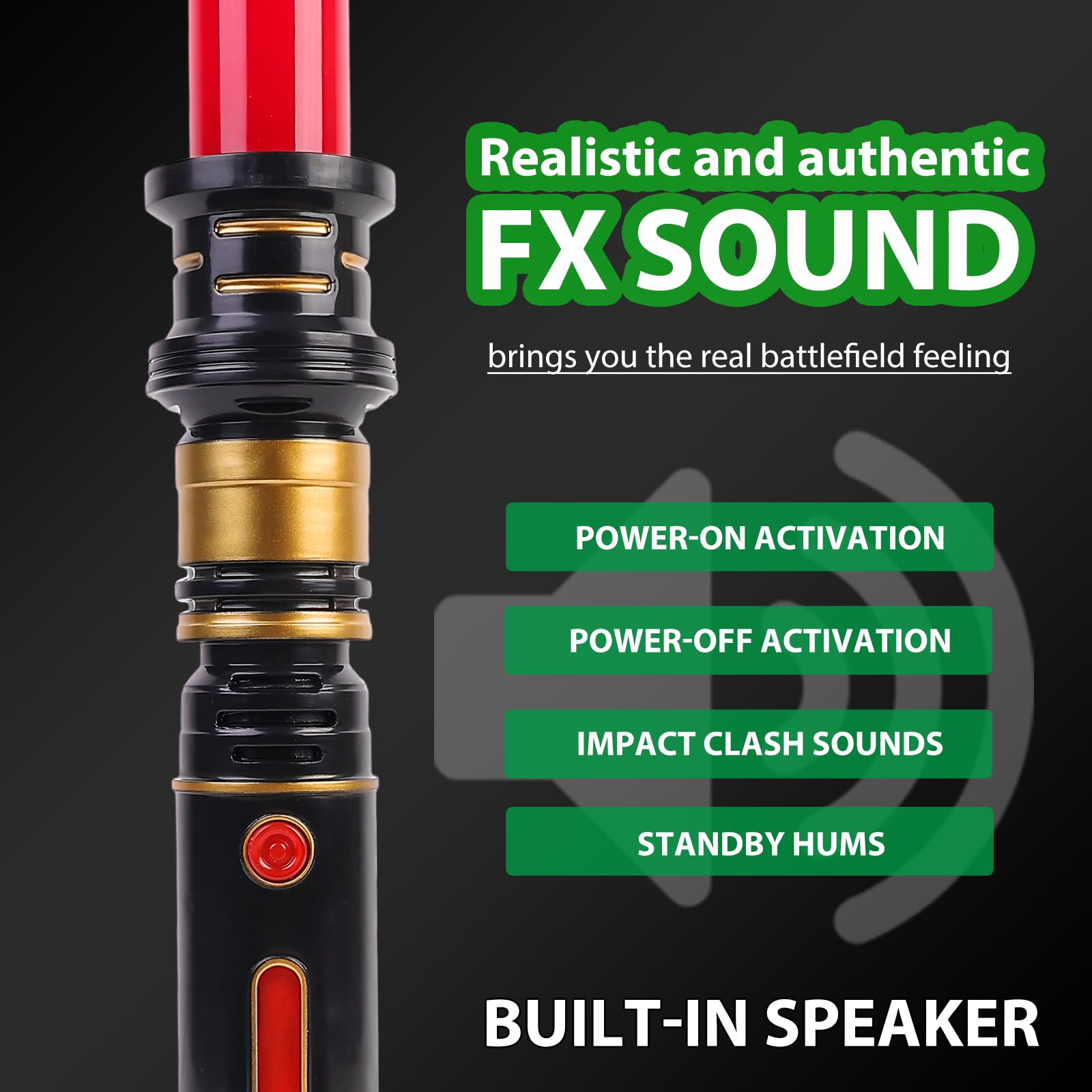 PremToytics Light Up LED Saber with FX Sound – Retractable 17 to 32 Inch Yellow Blade