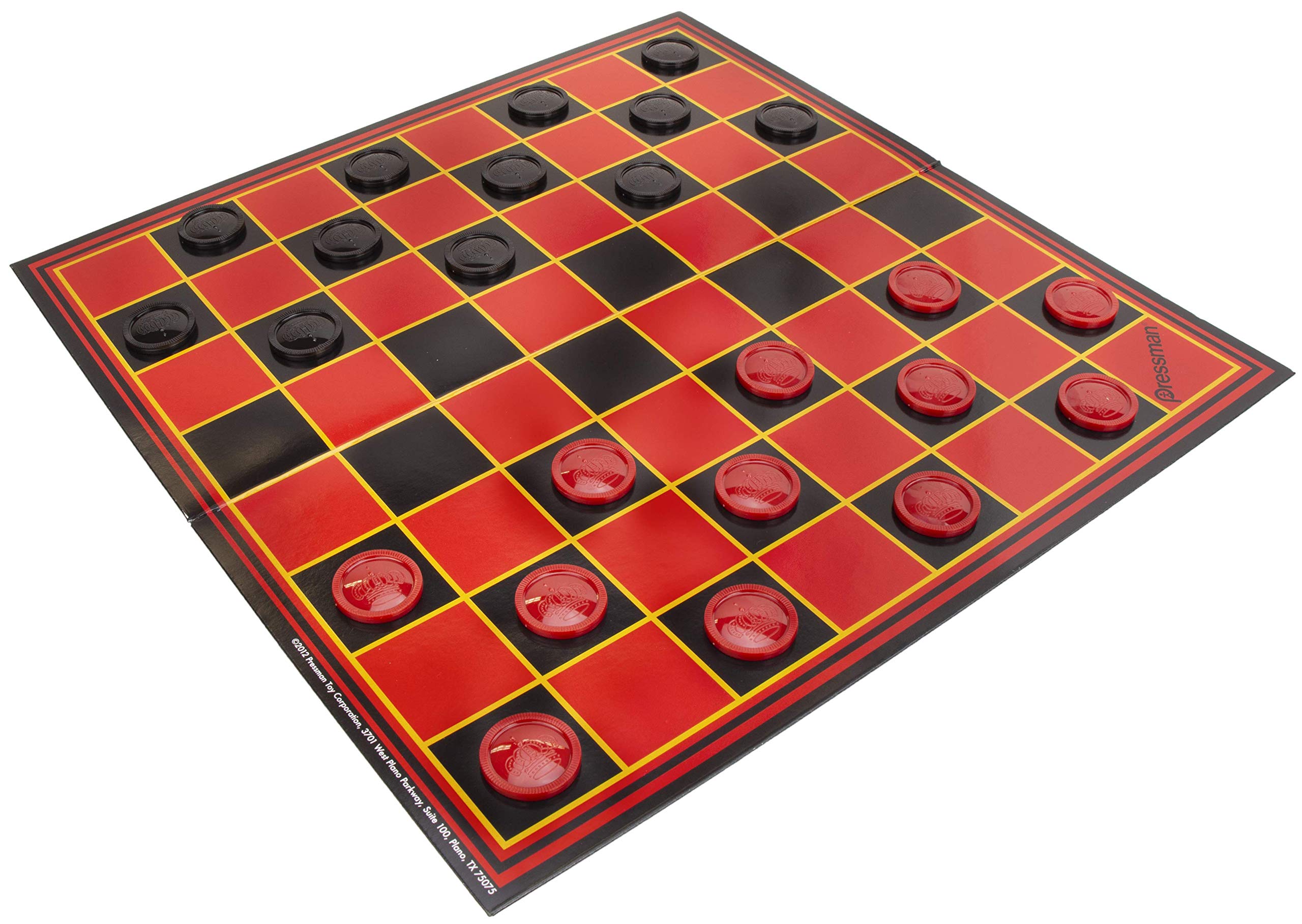 Pressman 3-in-1 Board Game Set: Chess, Checkers & Backgammon – Full Size Staunton Pieces & Interlocking Checkers, Ages 8+