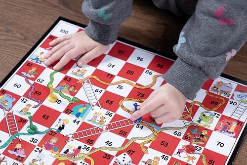 Pressman Snakes & Ladders – Classic Board Game for 2-4 Players, Ages 4+
