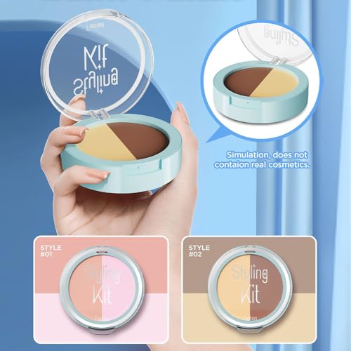 Pretend Makeup Kit for Girls - 11 Piece Play Makeup Set with Bag, Blue (WenToyce)