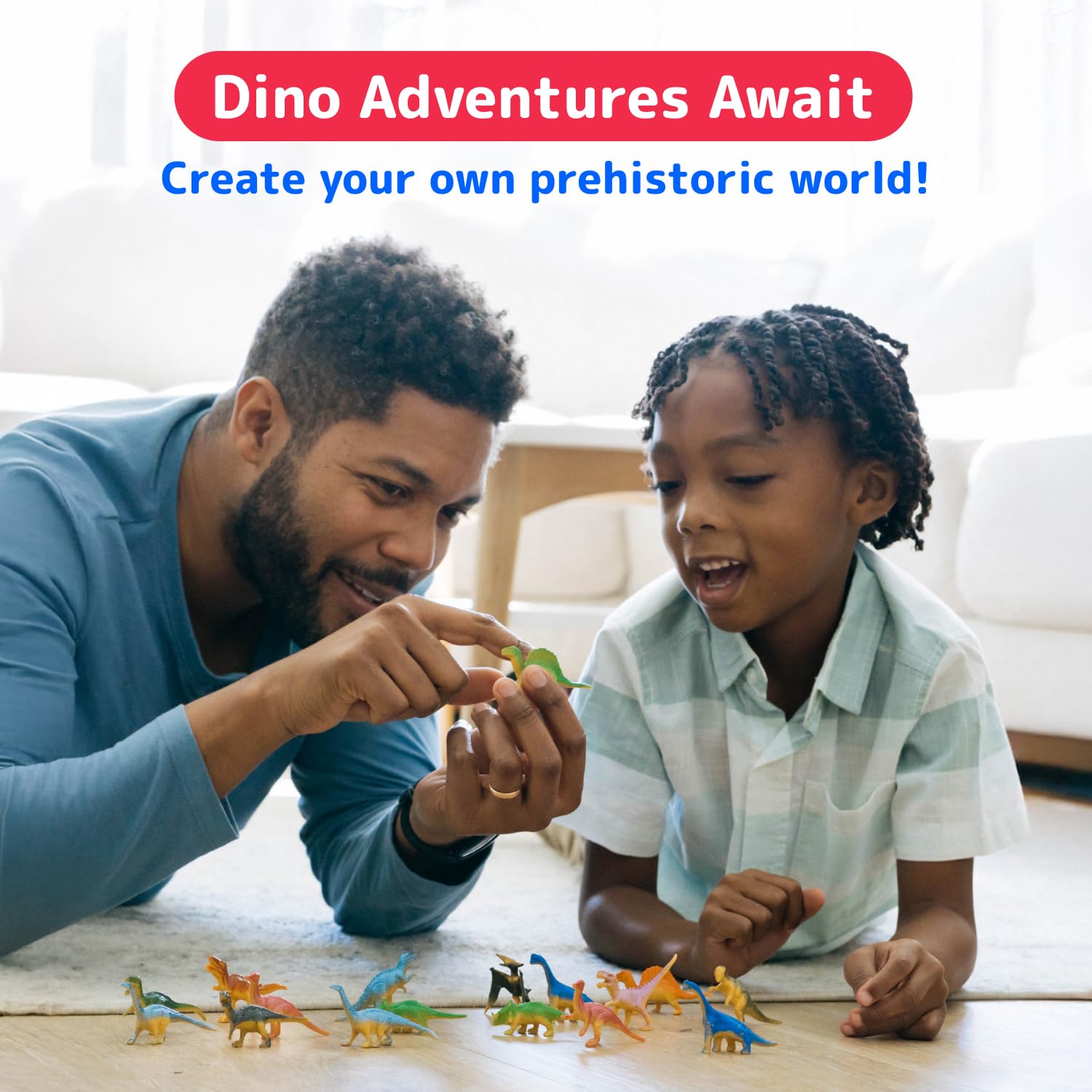 PREXTEX 72 Count Mini Dinosaur Figurines – Plastic Dinosaur Party Favors for Kids