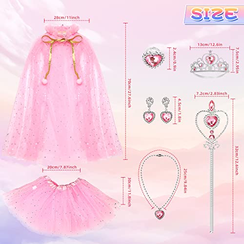Princess Dress Set for Girls 4-6 – Cape, Dress, Crown & Accessories