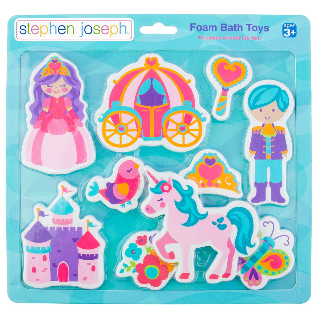 Princess Foam Bath Toys Set – 10-Piece Floating Characters for Toddlers