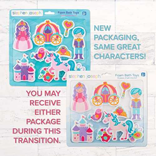Princess Foam Bath Toys Set – 10-Piece Floating Characters for Toddlers