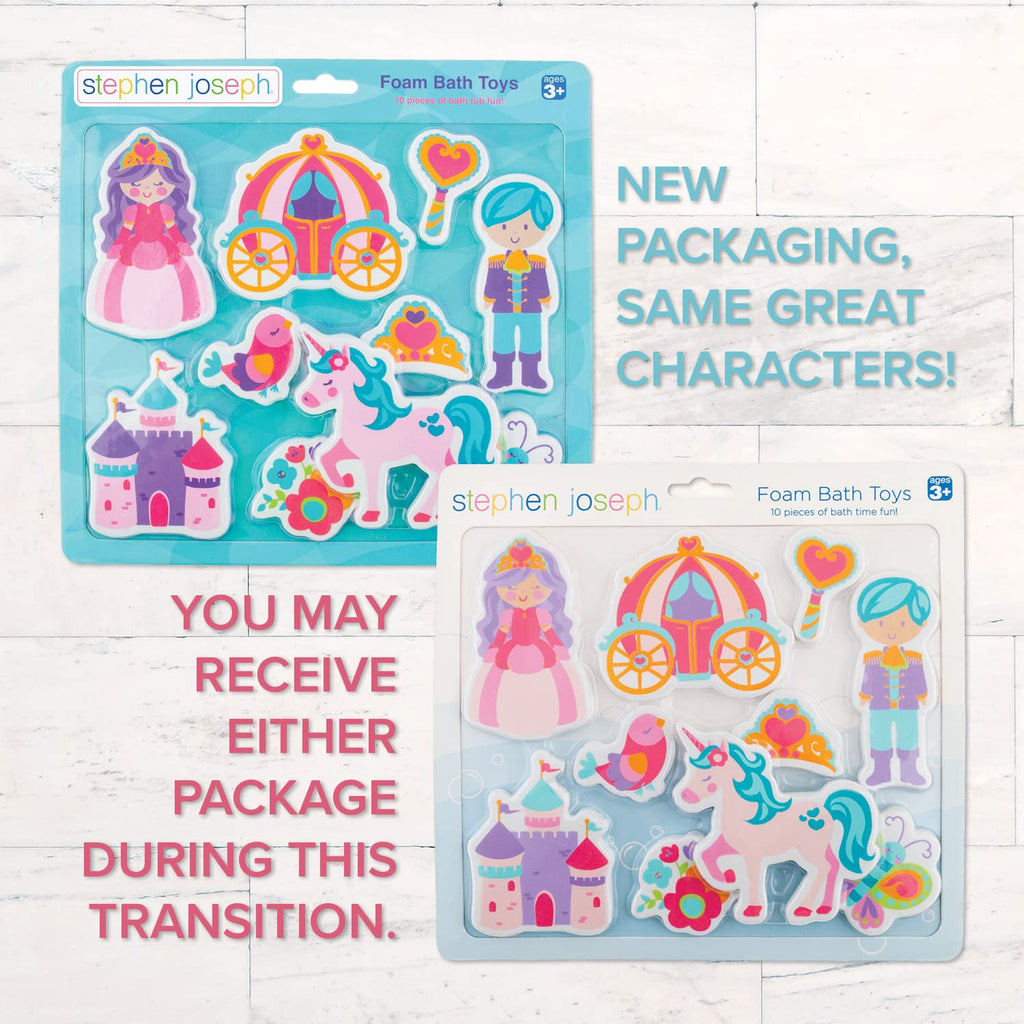 Princess Foam Bath Toys Set – 10-Piece Floating Characters for Toddlers