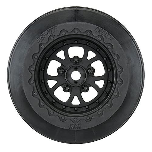 Pro-Line Pomona Drag Spec 2.2/3.0 Black Rear Wheels (2) for Slash, Losi 22S, DR10