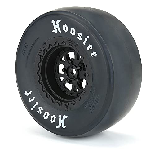 Pro-Line Pomona Drag Spec 2.2/3.0 Black Rear Wheels (2) for Slash, Losi 22S, DR10