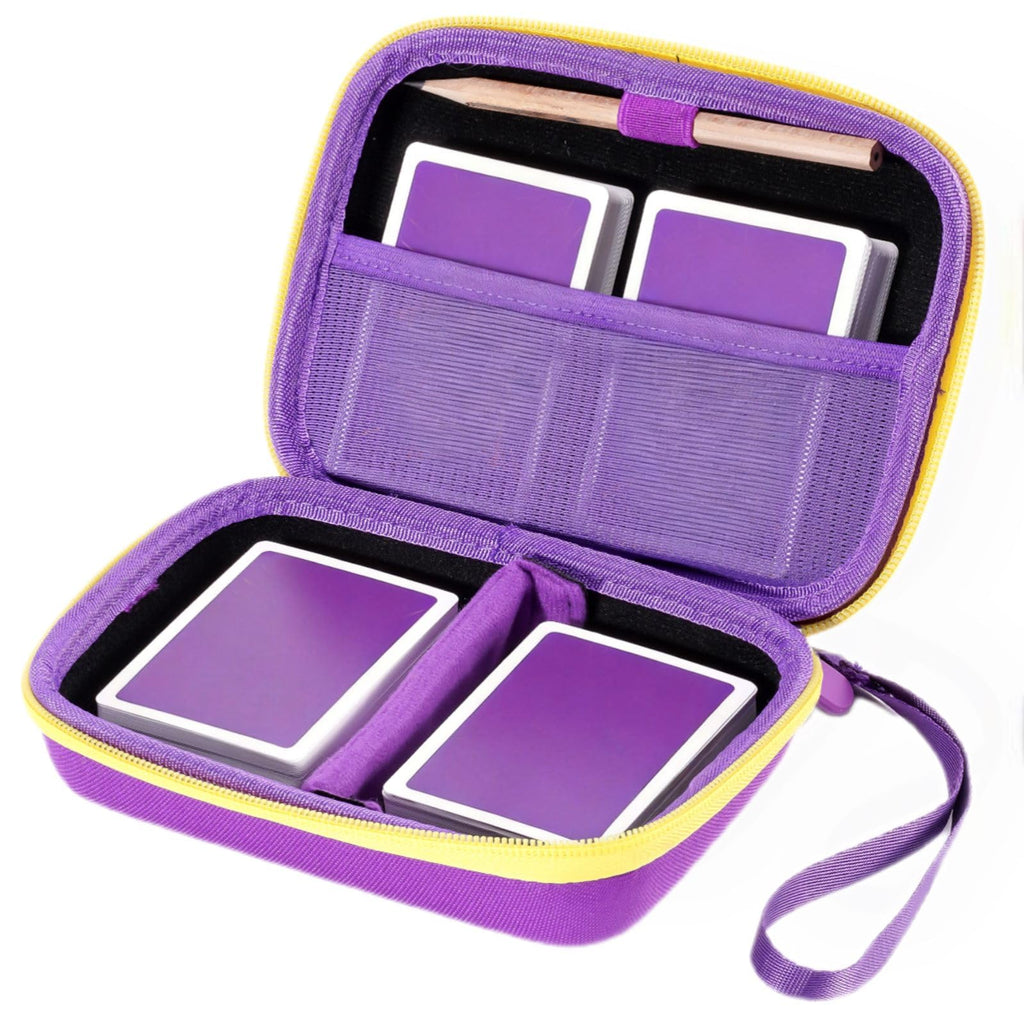 ProCase Hard Card Case for 300+ Cards – Purple EVA Travel Storage for UNO, Five Crowns, and More (Case Only)