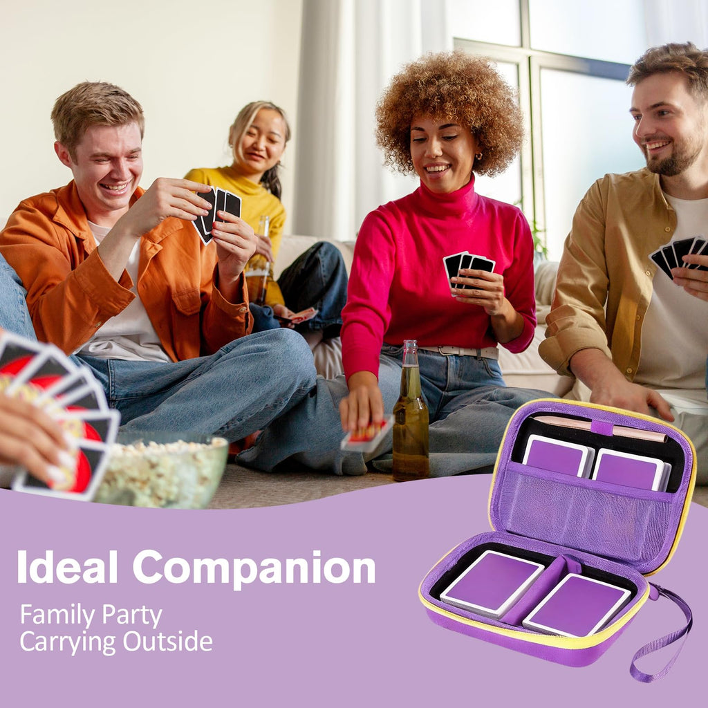 ProCase Hard Card Case for 300+ Cards – Purple EVA Travel Storage for UNO, Five Crowns, and More (Case Only)