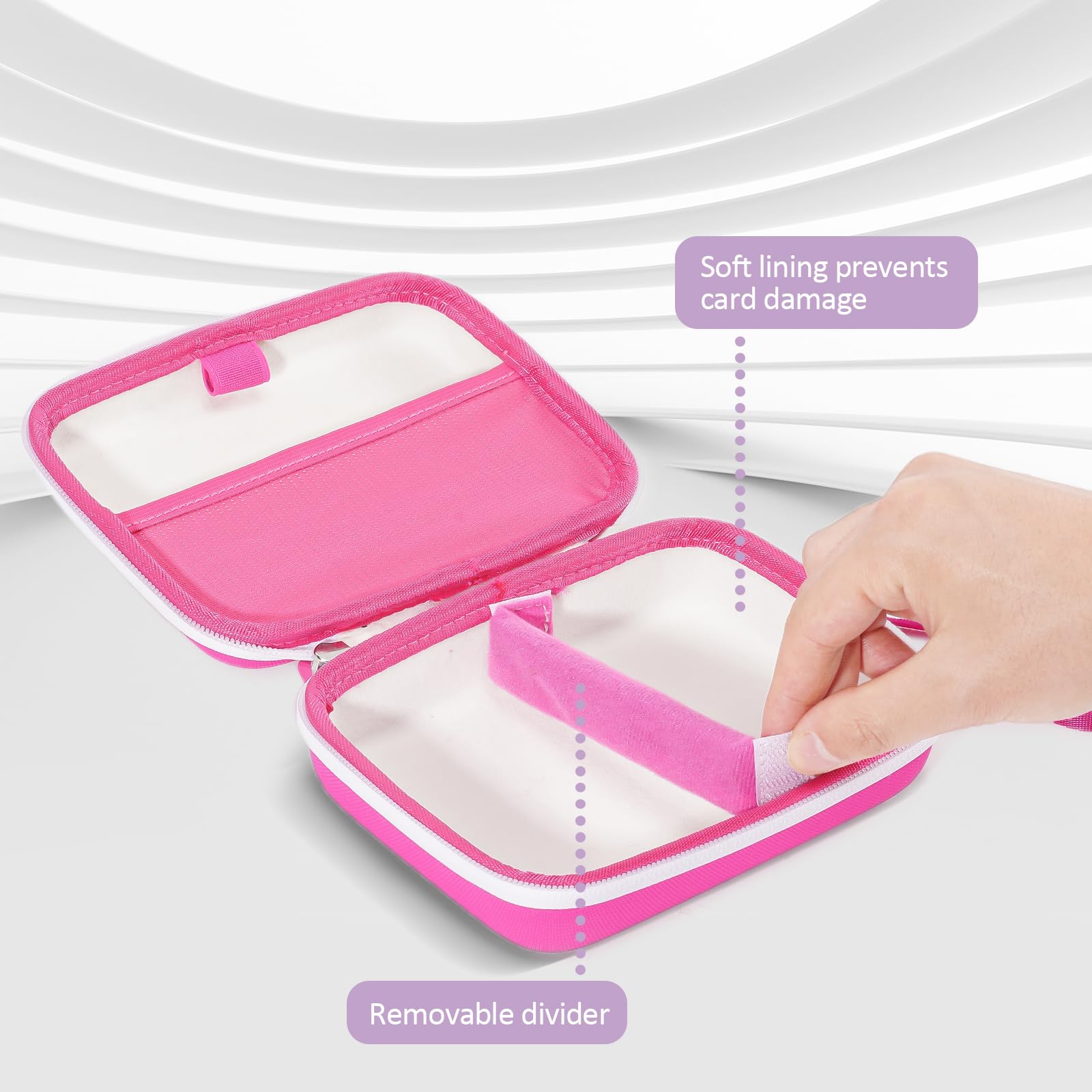 ProCase Pink Card Case – Holds 300+ Game Cards, Hard EVA Travel Storage Box with Pen Slot