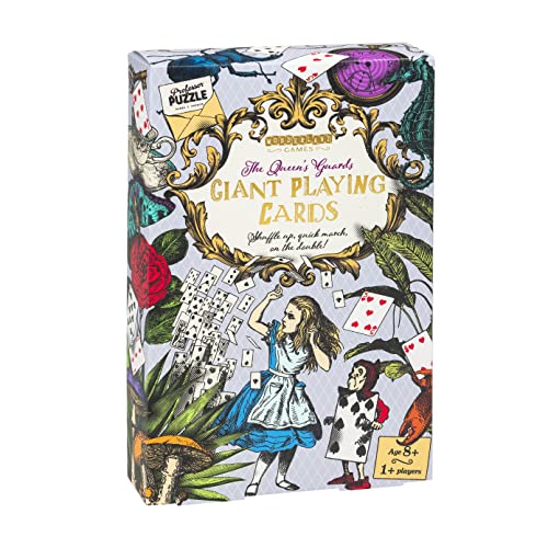 Professor Puzzle Queen's Guard Giant Playing Cards – Alice in Wonderland Jumbo Deck