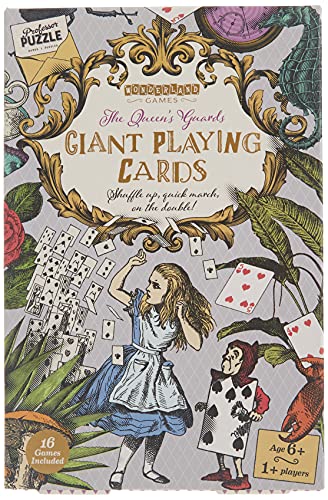 Professor Puzzle Queen's Guard Giant Playing Cards – Alice in Wonderland Jumbo Deck