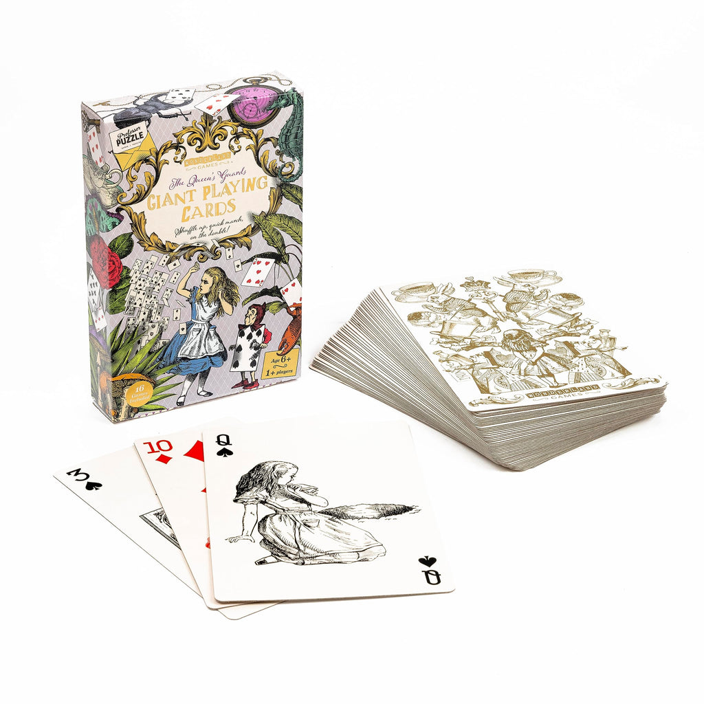 Professor Puzzle Queen's Guard Giant Playing Cards – Alice in Wonderland Jumbo Deck
