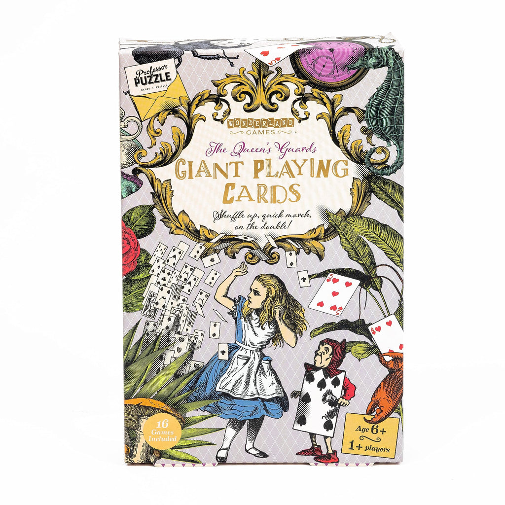 Professor Puzzle Queen's Guard Giant Playing Cards – Alice in Wonderland Jumbo Deck